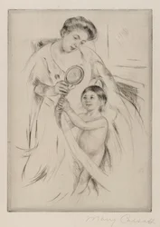 La Glace a Main、1905年頃（クリーム色の敷設紙にドライポイント）